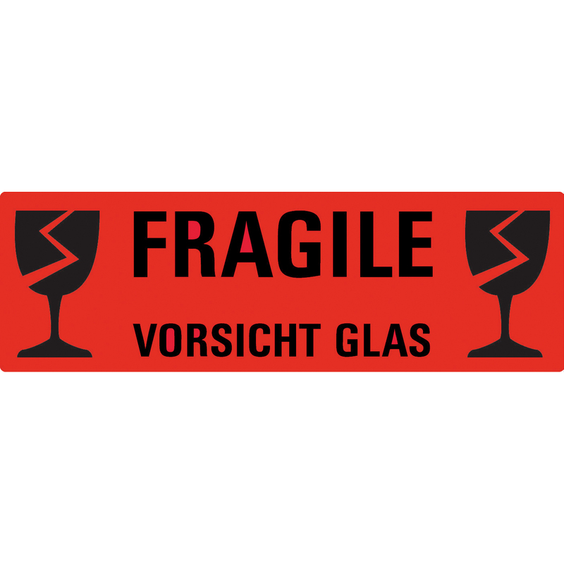 AVERY Zweckform Hinweisetikett "Vorsicht Glas", 119 x 38 ...