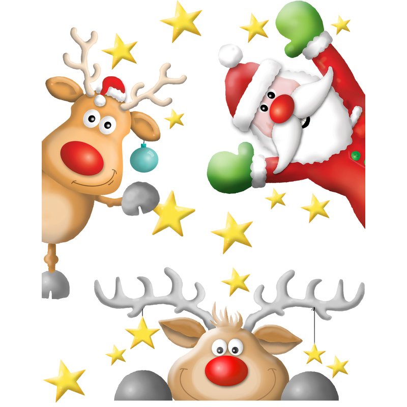 AVERY Zweckform ZDesign WeihnachtsFensterbild Rentier