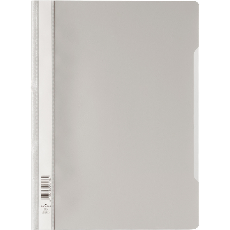 Durable schnellhefter din a4 aus pp folie grau 2573 10 bei www