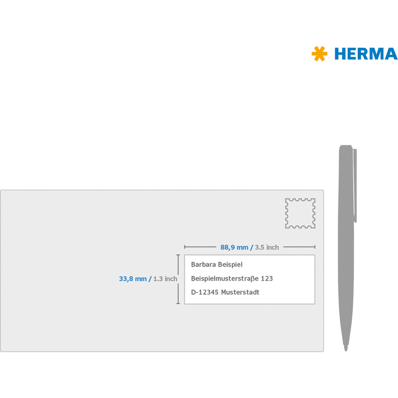 HERMA Namens-Etiketten SPECIAL 88,9 x 33,8 mm weiß 160 Etiketten