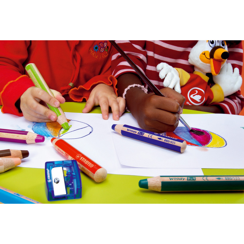 STABILO Multitalentstift woody 3 in 1 rund weiß