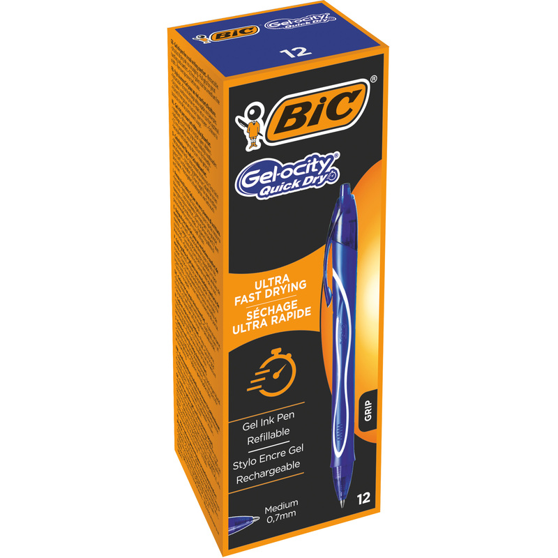 blau BIC Gelschreiber Gelocity Quick Dry Strichfarbe