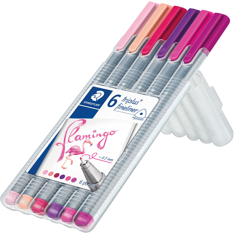 STAEDTLER Fineliner triplus "MY flamingo COLOURS" 6er Etui
