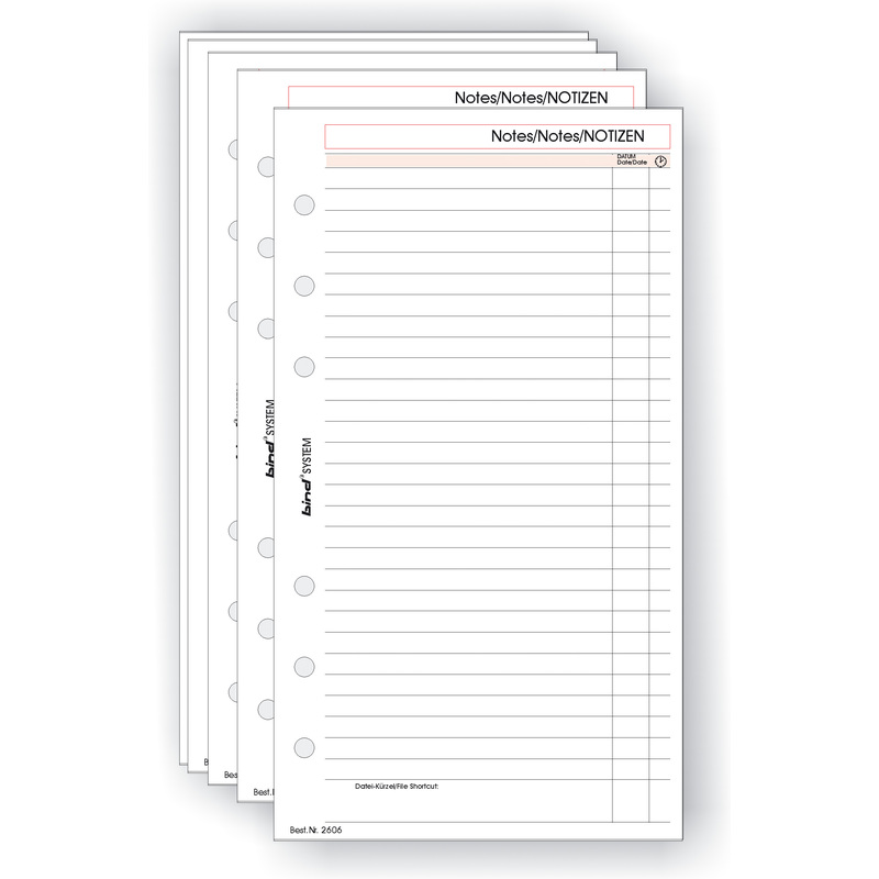 bind Ersatzeinlagen Notizblätter Manager B2606 4024859026062 A6 liniert