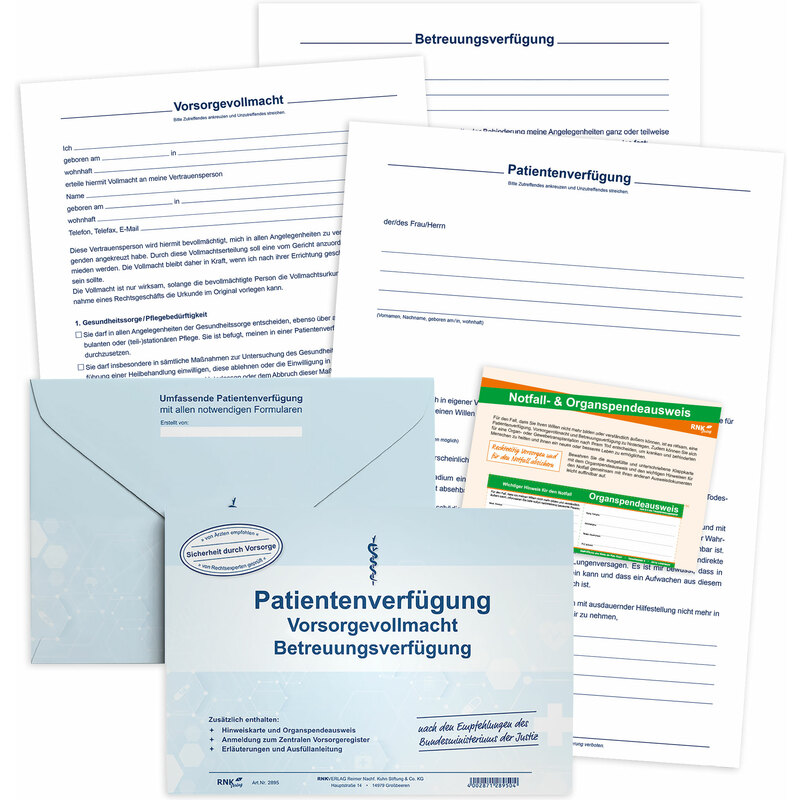 RNK Verlag Vordruck "Patientenverfügung", 220 x 162 mm ...