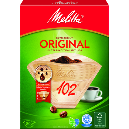 Melitta Aroma-Filtertten "102", naturbraun