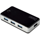 DIGITUS usb 3.0 Hub, 4-Port, schwarz, inkl. Netzteil