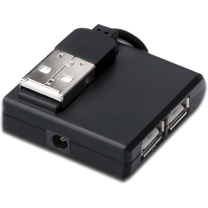 DIGITUS USB 2.0 Hub, 4-Port, schwarz