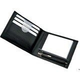 Alassio notizblock-etui "GUBBIO", aus Nappa-Leder, schwarz