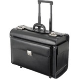 Alassio pilotenkoffer "SILVANA", Lederimitat, schwarz