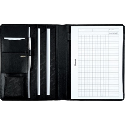 Alassio Schreibmappe "CREMONA", A4, Nappa-Leder, schwarz