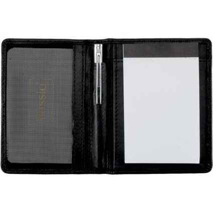 Alassio Notizblock-Etui "MONZA", aus Leder, schwarz