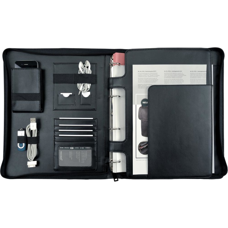 Alassio Tablet-PC Organizer Tablethülle IMPERIA DIN A4 Lederimitat schwarz