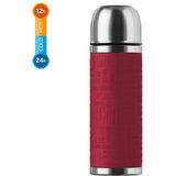 emsa isolierflasche SENATOR, 0,50 Liter, manschette rot