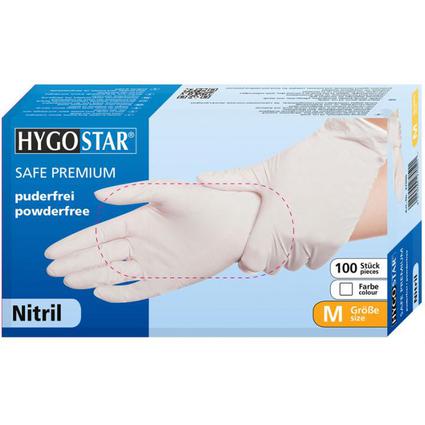 HYGOSTAR Nitril-Handschuh SAFE PREMIUM, XL, wei