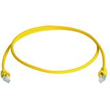 Telegrtner Patchkabel, Kat.6A (tief), S/FTP, 0,25 m, gelb