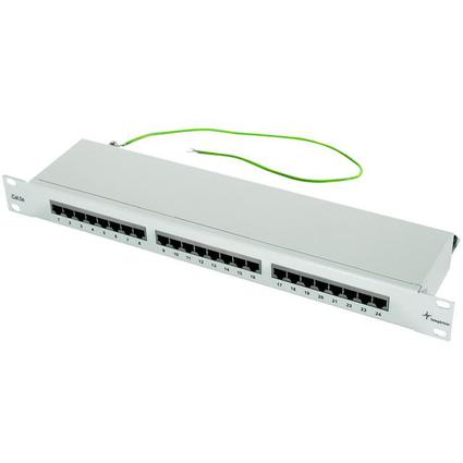 Telegrtner 19" Patch Panel, Kat. 5e, 24 x RJ45, geschirmt