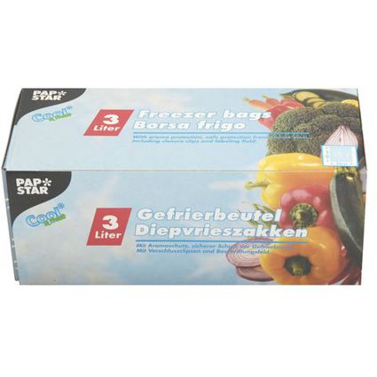 STARPAK Gefrierbeutel 3 Liter, 250 x 320 mm, transparent
