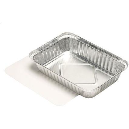 <small>STARPAK Aluminium-Schale eckig mit Deckel 800 ml (14510)</small>