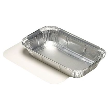 <small>STARPAK Aluminium-Schale eckig mit Deckel 650 ml (14525)</small>