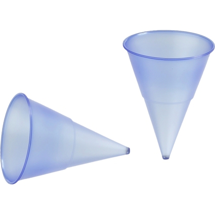 STARPAK Kunststoff-Spitzbecher, blau-transparent, 115 ml