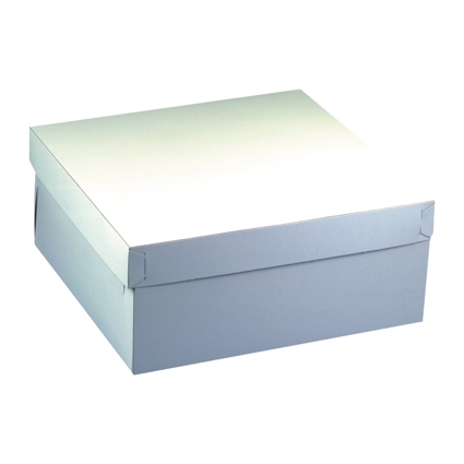 PAPSTAR Torten-Karton mit Deckel, Mae: 300 x 300 x 100 mm