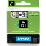 DYMO d1 Schriftbandkassette schwarz/transparent, 12 mm x 7 m