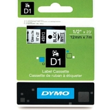 DYMO d1 Schriftbandkassette schwarz/wei, 12 mm x 7 m