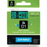 DYMO d1 Schriftbandkassette schwarz/grn, 12 mm x 7 m