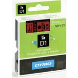 DYMO d1 Schriftbandkassette schwarz/rot, 9 mm x 7 m