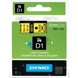 DYMO d1 Schriftbandkassette schwarz/gelb, 9 mm x 7 m