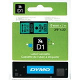 DYMO d1 Schriftbandkassette schwarz/grn, 9 mm x 7 m