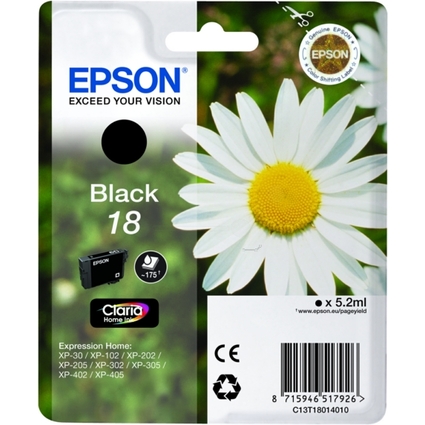 EPSON Tinte T1801 fr EPSON Expression Home XP, schwarz