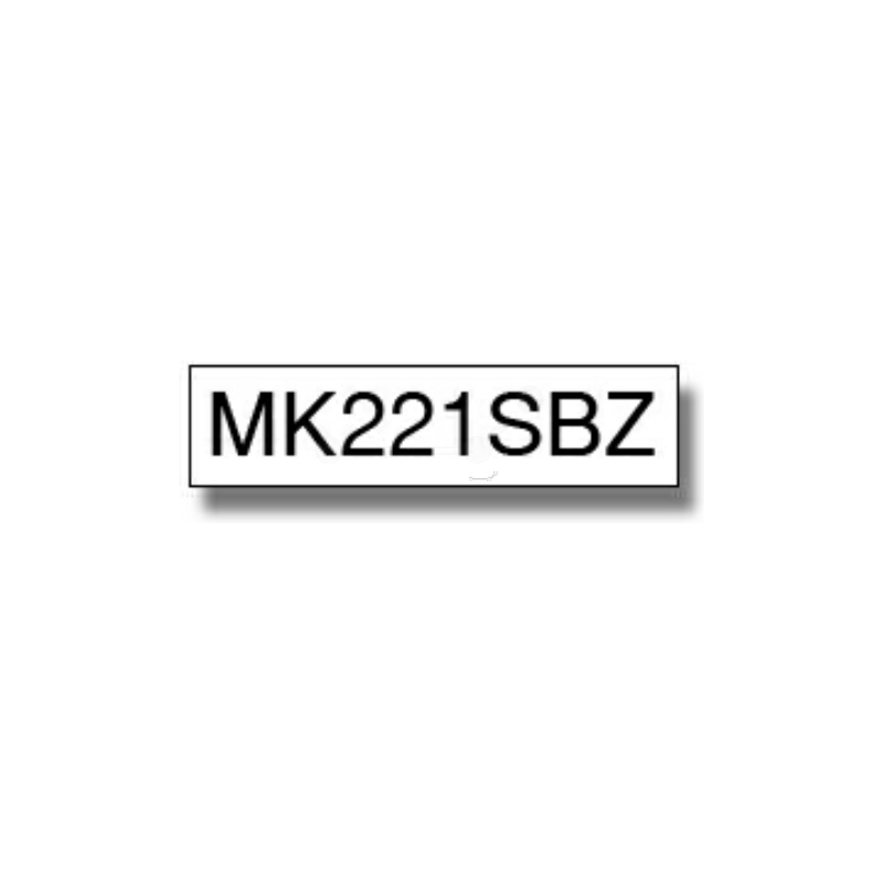 9 mm brother M-Tape M-K221S Schriftbandkassette Bandbreite 