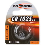 ANSMANN lithium Knopfzelle CR1025, 3 Volt, 1er Blister
