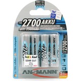 ANSMANN nimh Akku Premium, mignon AA, 2.700 mAh, 4er-Blister