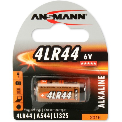 ANSMANN Alkaline Batterie 4LR44, 6 Volt, 1er Blister