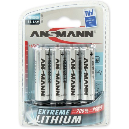 ANSMANN EXTREME LITHIUM Batterie, Mignon AA, 4er Blister