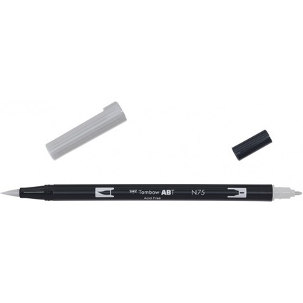 Tombow Doppelfasermaler "ABT DUAL BRUSH PEN", cool grey 3