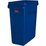 Rubbermaid Abfallbehlter slim Jim mit Lftungskanlen, blau