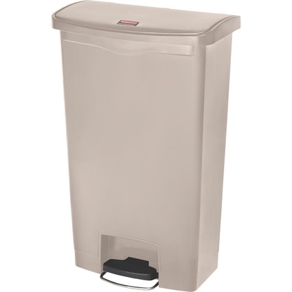 Rubbermaid Tret-Abfalleimer Slim Jim, 68 Liter, beige