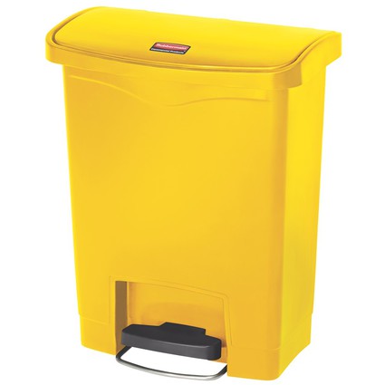 Rubbermaid Tret-Abfalleimer Slim Jim, 30 Liter, gelb