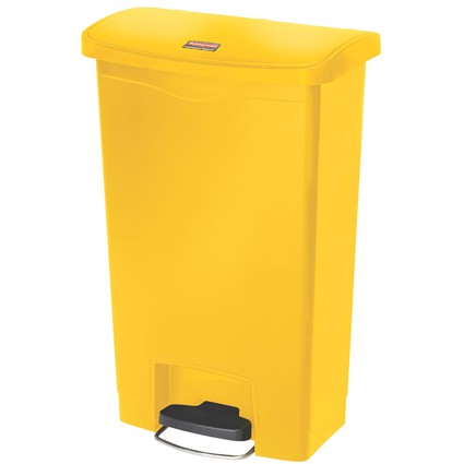 Rubbermaid Tret-Abfalleimer Slim Jim, 50 Liter, gelb