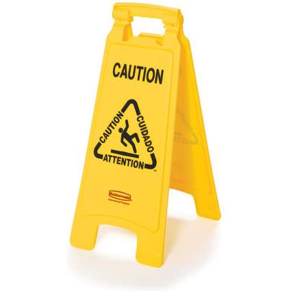 Rubbermaid Warnschild "Caution Wet Floor", mehrsprachig