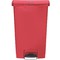 Rubbermaid Tret-Abfalleimer Slim Jim, 68 Liter, rot