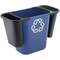 Rubbermaid Papierkorb, 26,6 Liter, rechteckig, PE, blau