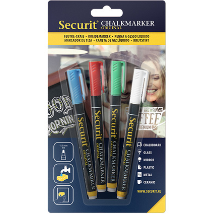 Securit Kreidemarker ORIGINAL SMALL, 4er Set