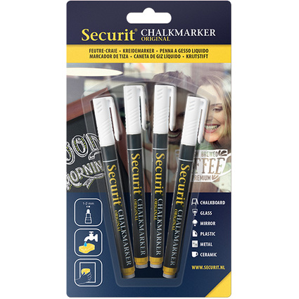 Securit Kreidemarker ORIGINAL SMALL, 4er Set