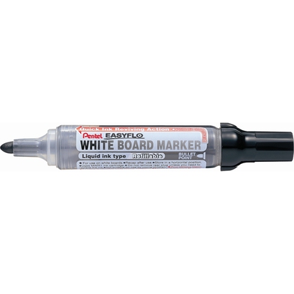 Pentel Whiteboard-Marker EASYFLO MW50M, Rundspitze, schwarz