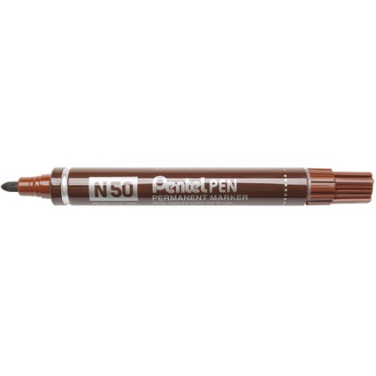 Pentel Permanent Marker N50, braun, Rundspitze